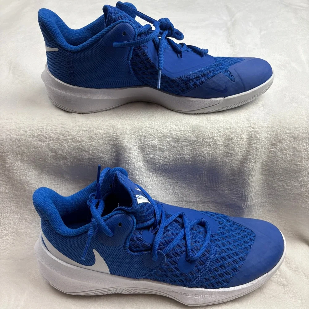 Nike Zoom Hyperspeed Court‎ Royal Blue White Sneakers Shoes Men 7.5 Women 9
